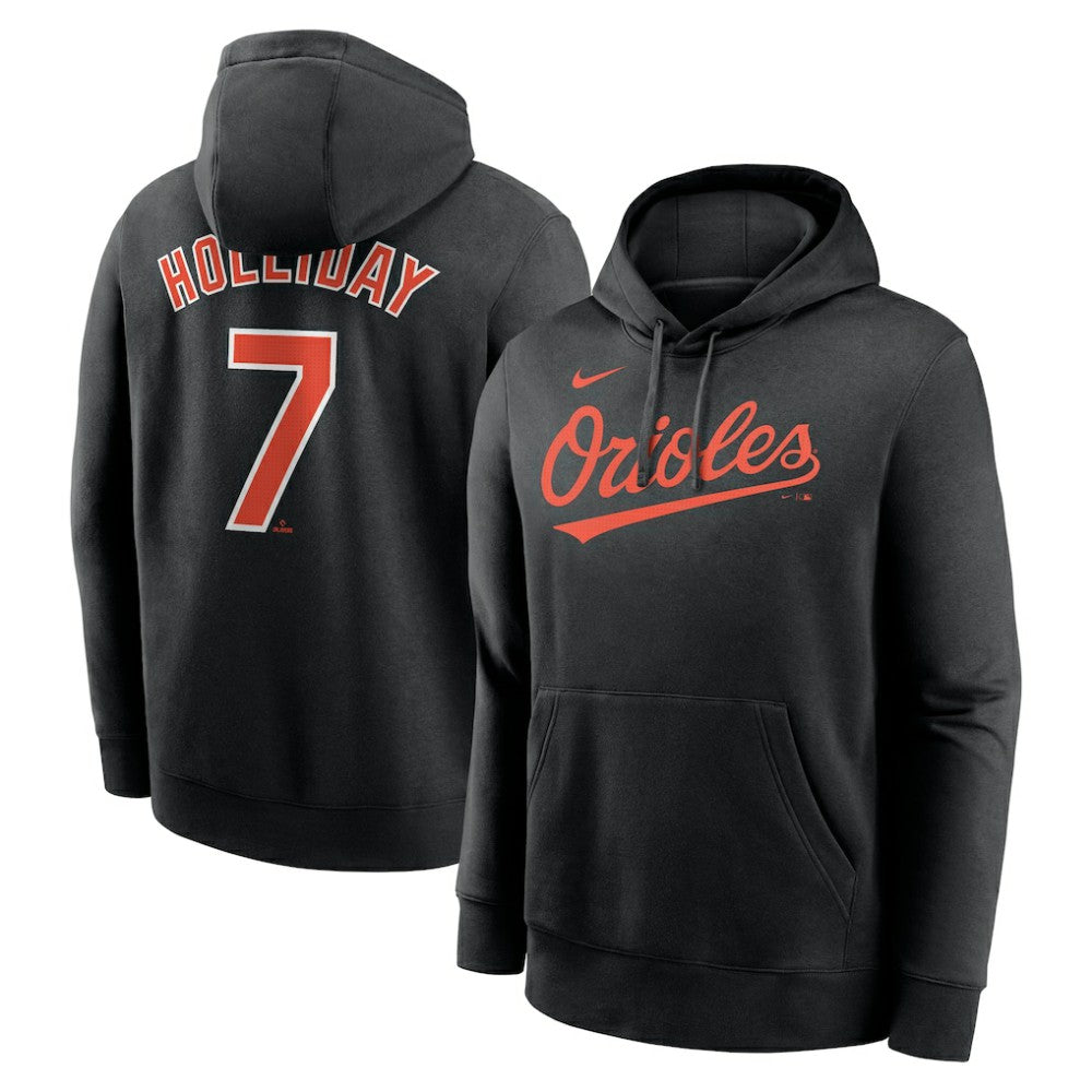 Jackson Holliday Baltimore Orioles Nike Player Name & Number Club Fleece Pullover Hoodie Lifestyle