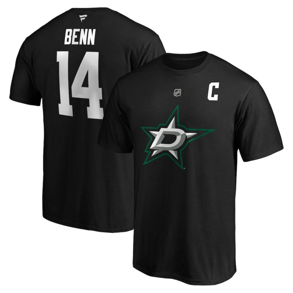 Jamie Benn Dallas Stars - Fanatics Authentic Stack Name & Number T-Shirt Black