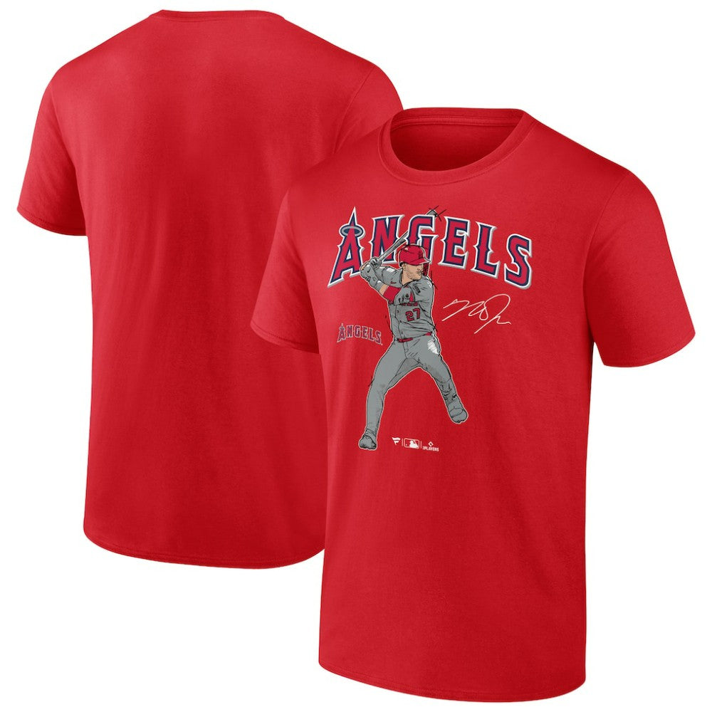 Mike Trout Los Angeles Angels Player Swing T-Shirt Near Me