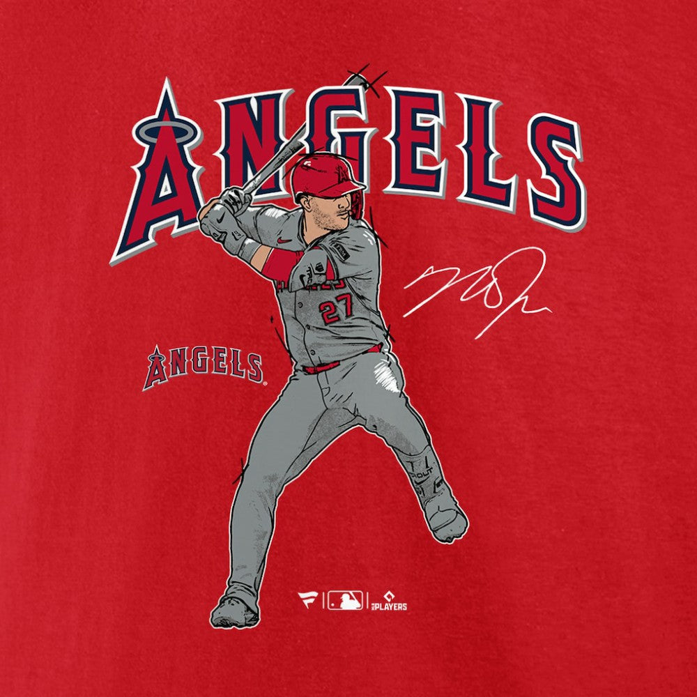 Mike Trout Los Angeles Angels Player Swing T-Shirt Near Me
