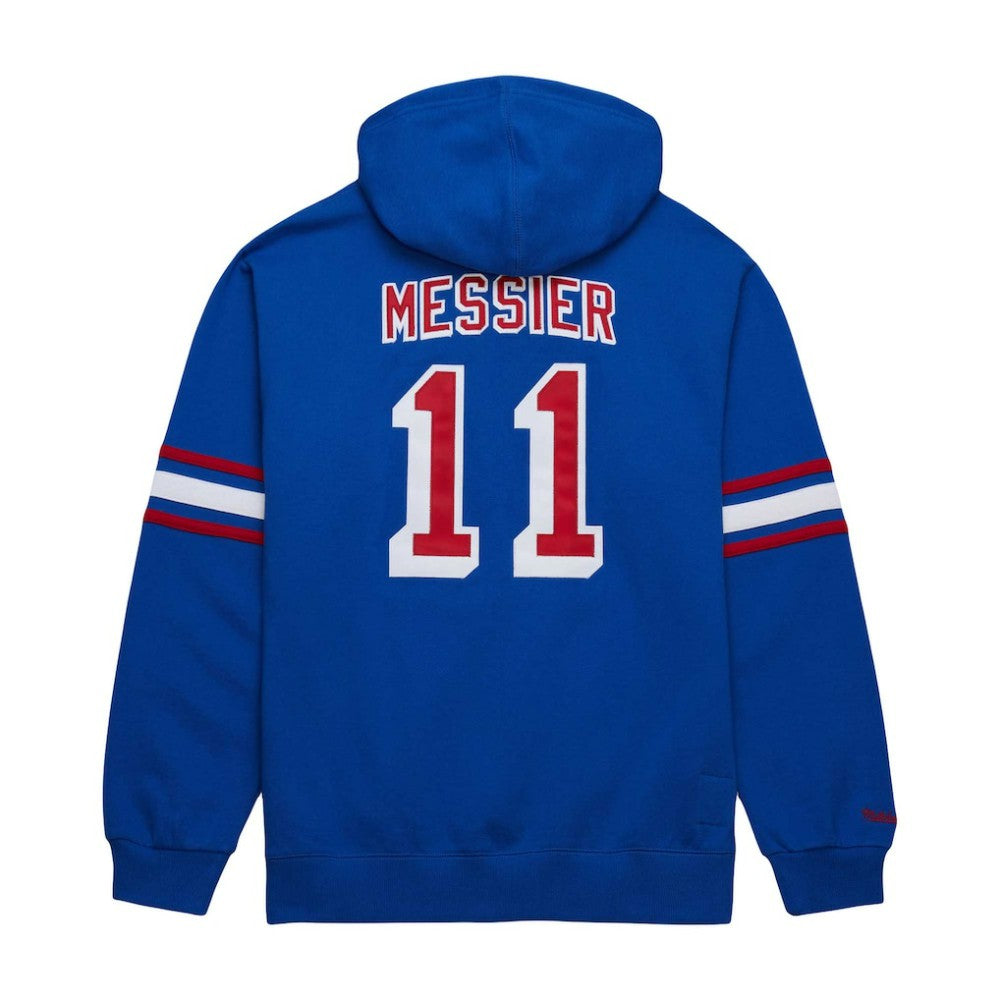 Mark Messier New York Rangers Mitchell & Ness Name & Number Premium Pullover Hoodie Blue