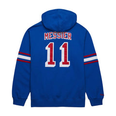 Mark Messier New York Rangers Mitchell & Ness Name & Number Premium Pullover Hoodie Blue