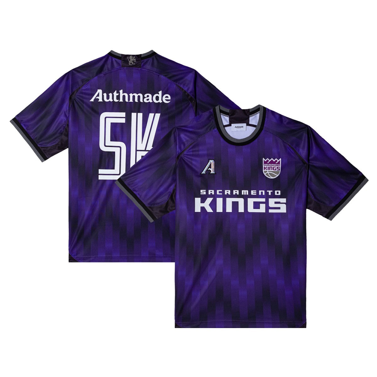 NBA - Sacramento Kings Authmade x NBA Soccer Kit Fashion Jersey - Purple