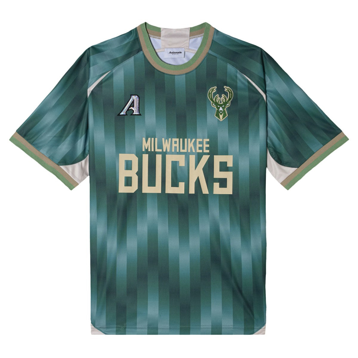 NBA - Milwaukee Bucks Authmade x NBA Soccer Kit Fashion Jersey - Green