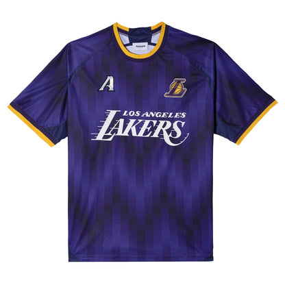 Los Angeles Lakers Authmade x NBA Soccer Kit Fashion Jersey - Purple on sale | NBA Jerseys