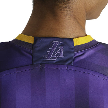Los Angeles Lakers Authmade x NBA Soccer Kit Fashion Jersey - Purple on sale | NBA Jerseys