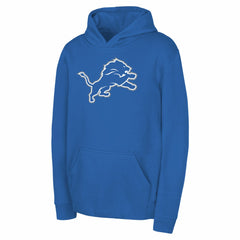 Detroit Lions Youth Team Logo Pullover Hoodie Blue - NFL