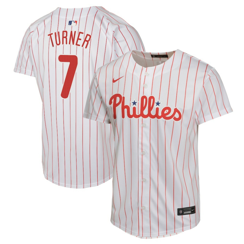 Trea Turner Philadelphia Phillies Nike Youth Home Game Player Jersey - White | MLB Jerseys