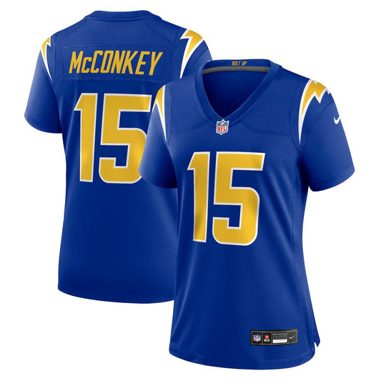 Ladd McConkey Los Angeles Chargers Women's Alternate Game Jersey - Royal | NFL Jerseys