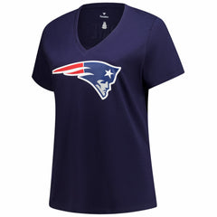 Drake Maye New England Patriots Women's Plus Size Name & Number V-Neck T-Shirt Navy - Fanatics
