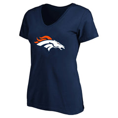 Bo Nix Denver Broncos Women's Plus Size Name & Number V-Neck T-Shirt Navy - Fanatics
