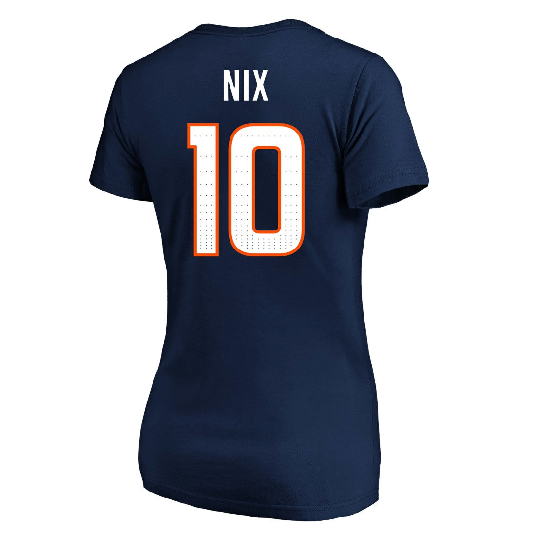 Bo Nix Denver Broncos Women's Plus Size Name & Number V-Neck T-Shirt Navy - Fanatics