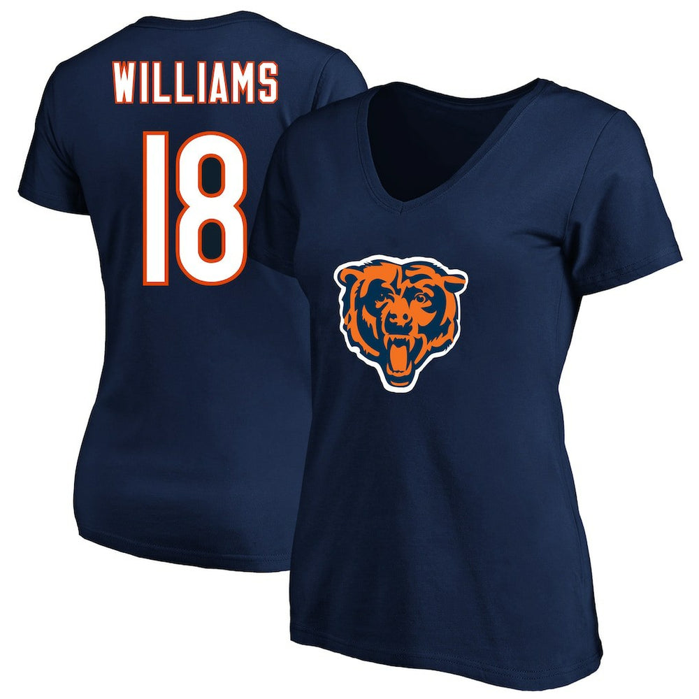 Caleb Williams Chicago Bears Women's Plus Size Fair Catch Name & Number Scoop Neck T-Shirt Navy - NFL