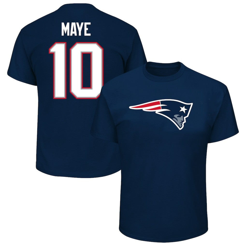 Drake Maye New England Patriots Big & Tall Player Name & Number T-Shirt Navy - Fanatics