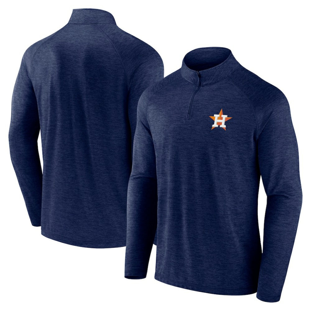 Houston Astros Fanatics Head-to-Head Raglan Quarter-Zip Jacket Lifestyle