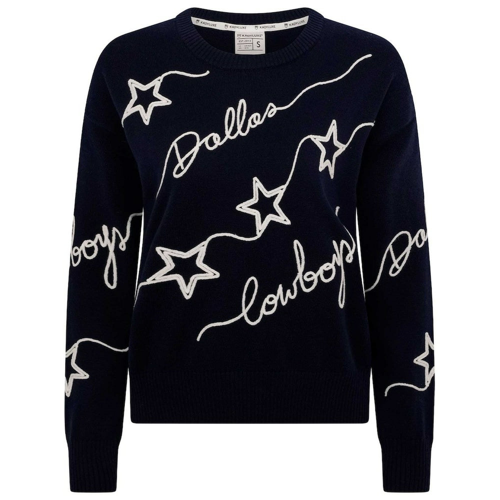 Dallas Cowboys Women's Love Letter Pullover Sweater Navy - NFL