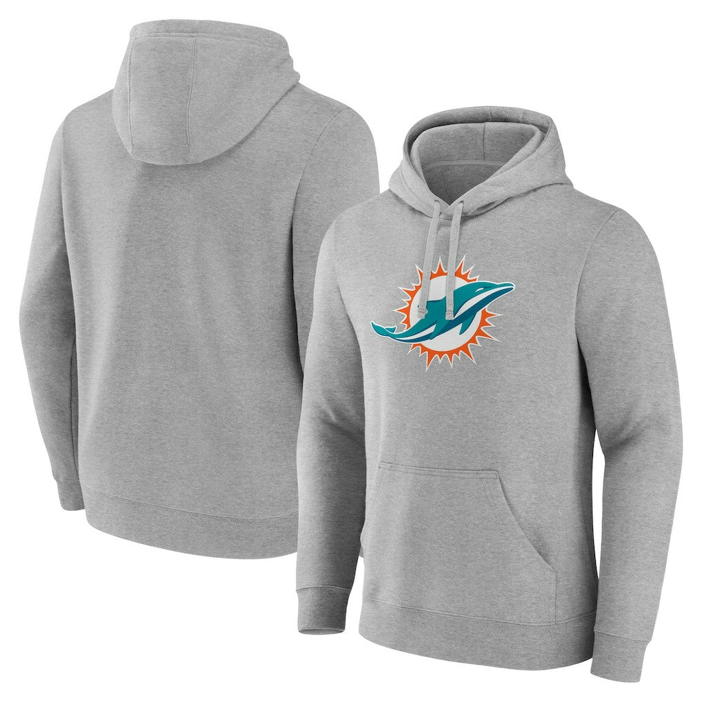 Miami Dolphins Deliver Fleece Pullover Hoodie Heather Gray - Fanatics