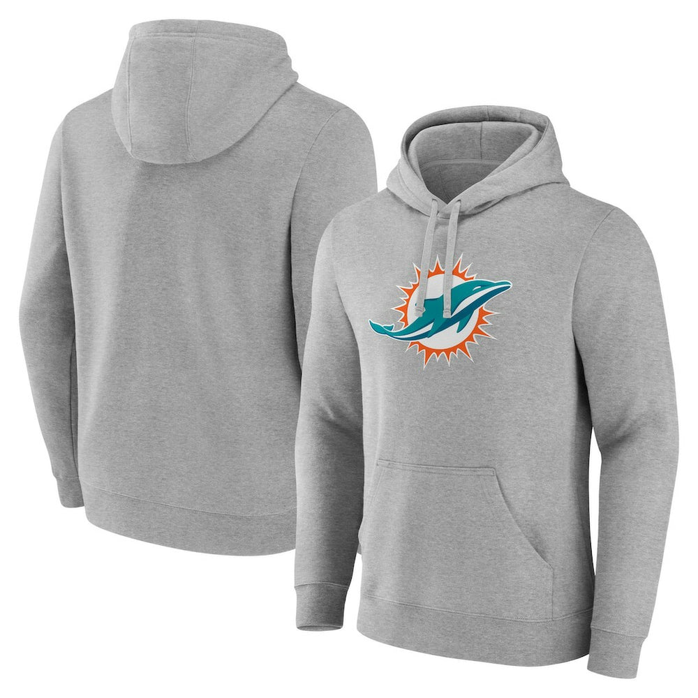 Miami Dolphins Deliver Fleece Pullover Hoodie Heather Gray - Fanatics