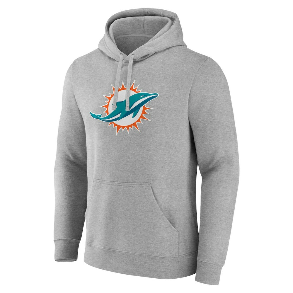 Miami Dolphins Deliver Fleece Pullover Hoodie Heather Gray - Fanatics