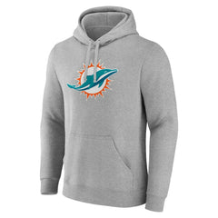 Miami Dolphins Deliver Fleece Pullover Hoodie Heather Gray - Fanatics