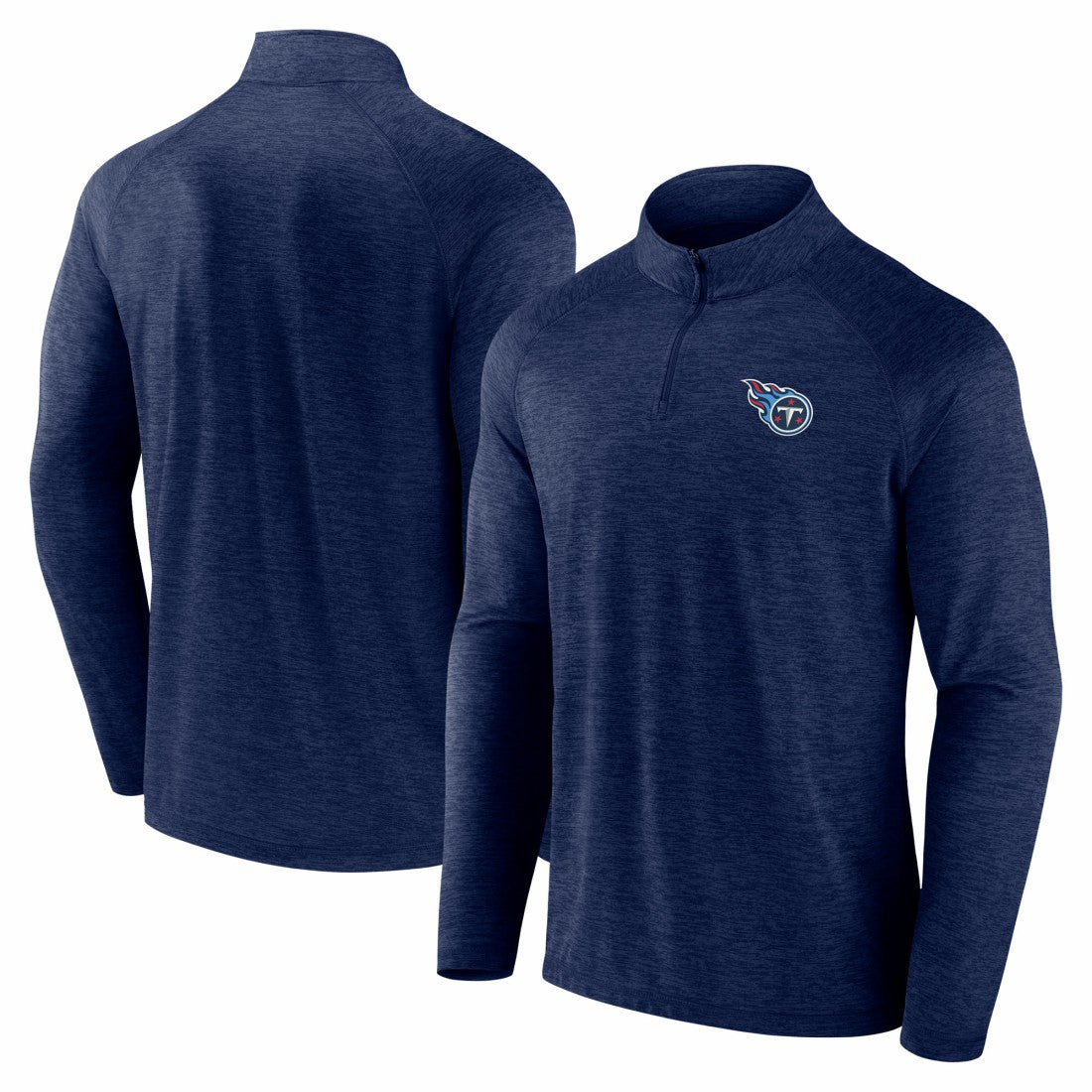 Tennessee Titans Head-to-Head Raglan Quarter-Zip Jacket Navy - Fanatics