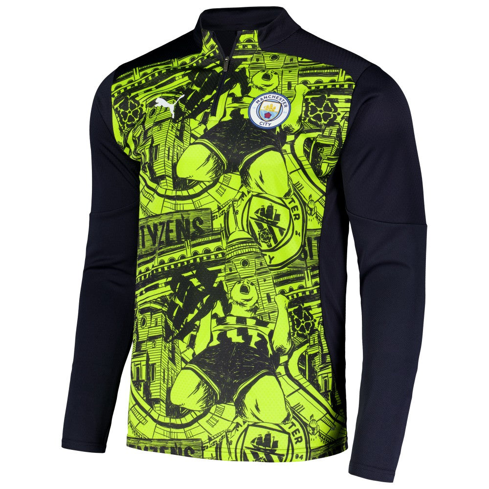 Puma Manchester City 2024/25 Pre-Match dryCELL Quarter-Zip Top - Black