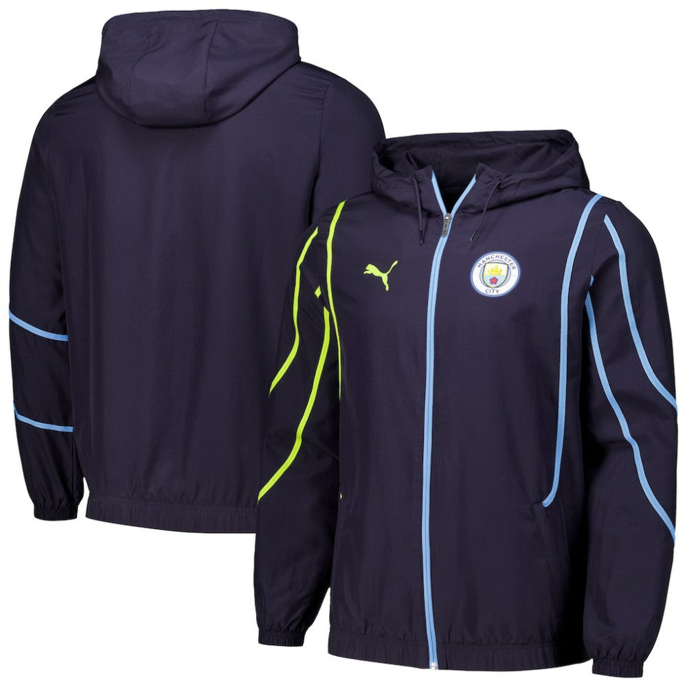 Puma Manchester City 2024/25 Pre-Match Anthem dryCELL Full-Zip Hoodie Jacket - Navy