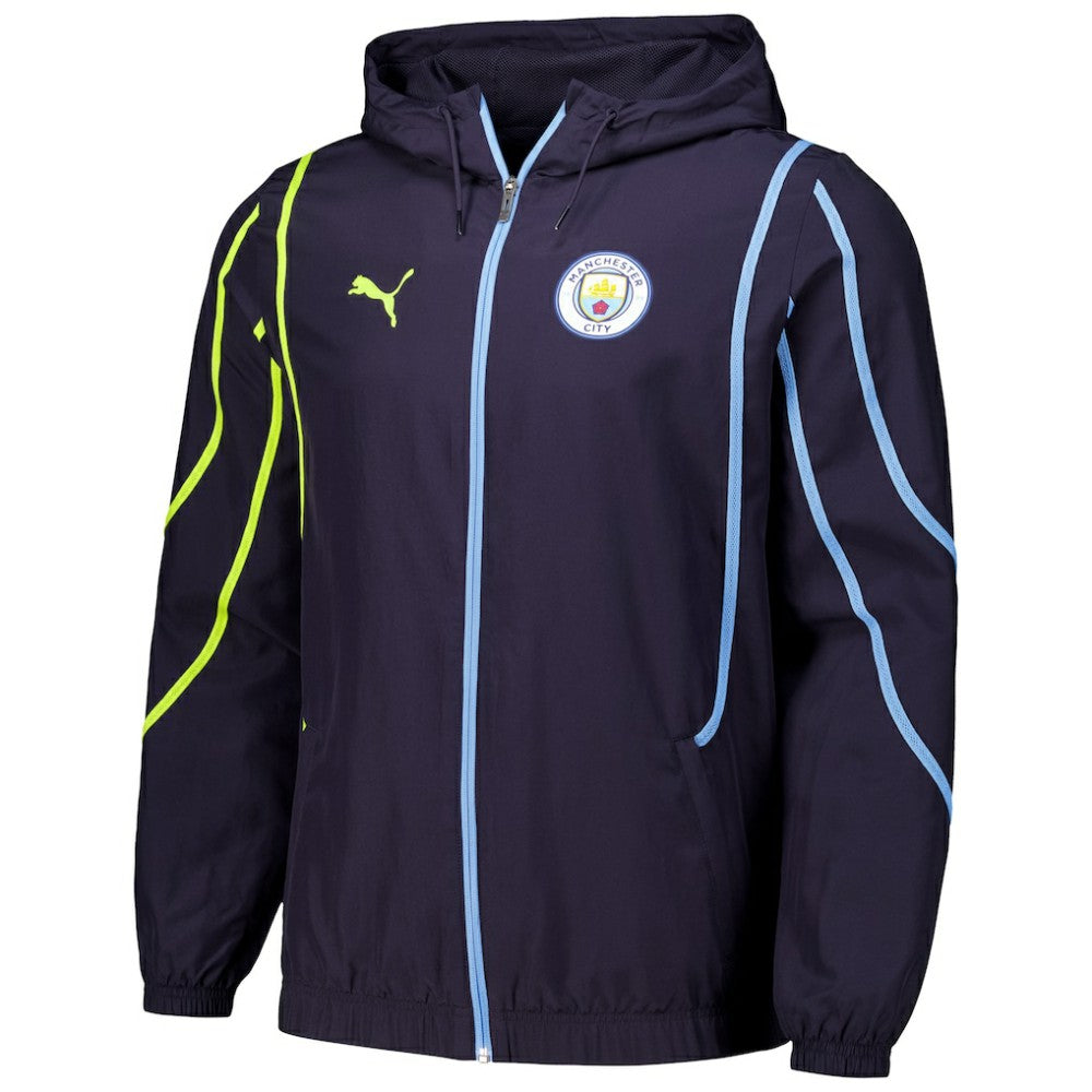 Puma Manchester City 2024/25 Pre-Match Anthem dryCELL Full-Zip Hoodie Jacket - Navy