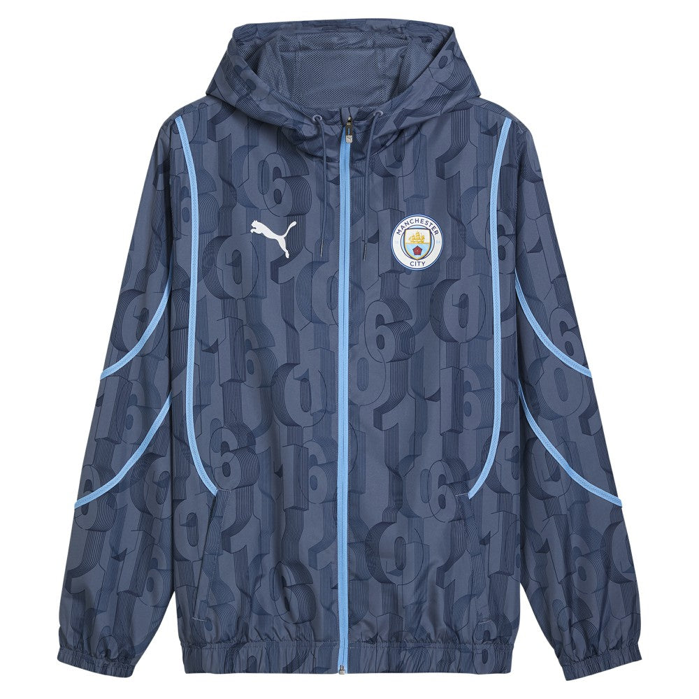 Puma Manchester City 2024/25 Pre-Match Anthem dryCELL Full-Zip Hoodie Jacket - Blue