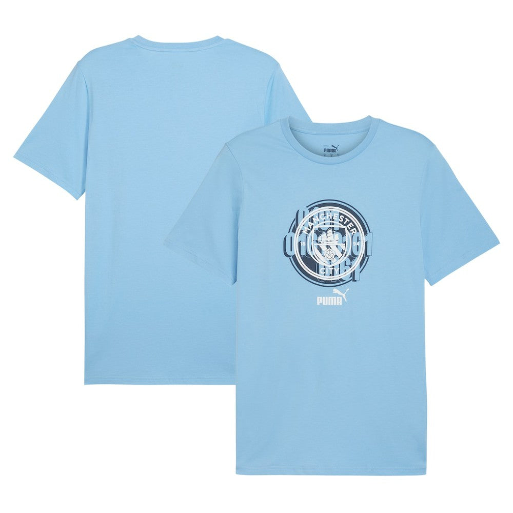 Puma Manchester City ftblCulture T-Shirts - Light Blue