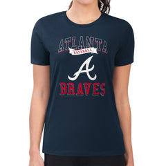 Atlanta Braves G-III 4Her by Carl Banks Women's Super-Slim Fit Lightweight Team Logo Graphic T-Shirt for sale