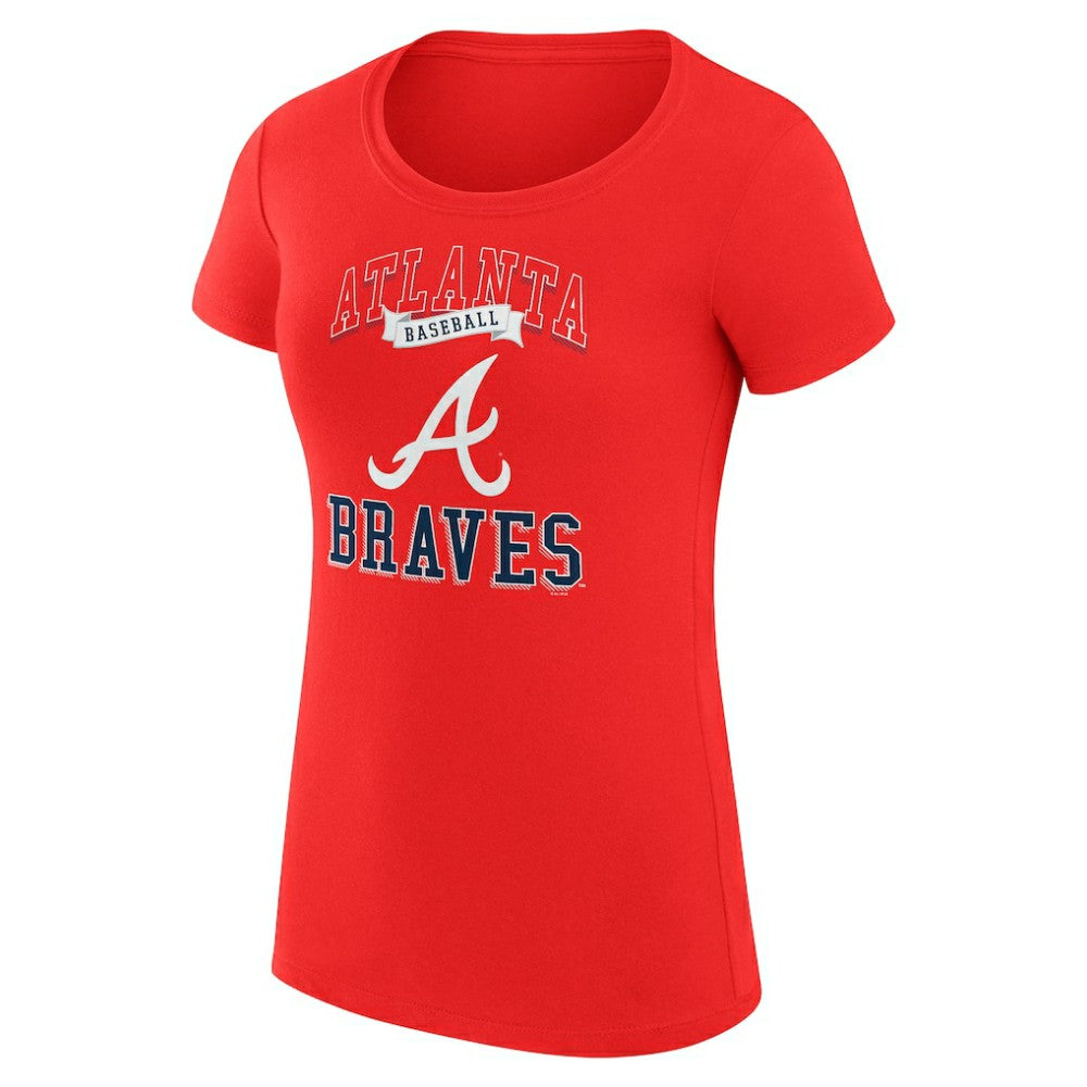 Atlanta Braves G-III 4Her by Carl Banks Women's Super-Slim Fit Lightweight Team Logo Graphic T-Shirt Lifestyle