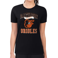 Baltimore Orioles G-III 4Her by Carl Banks Women's Super-Slim Fit Lightweight Team Logo Graphic T-Shirt Lifestyle