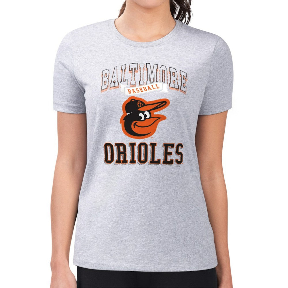 Baltimore Orioles G-III 4Her by Carl Banks Women's Super-Slim Fit Lightweight Team Logo Graphic T-Shirt Clearance