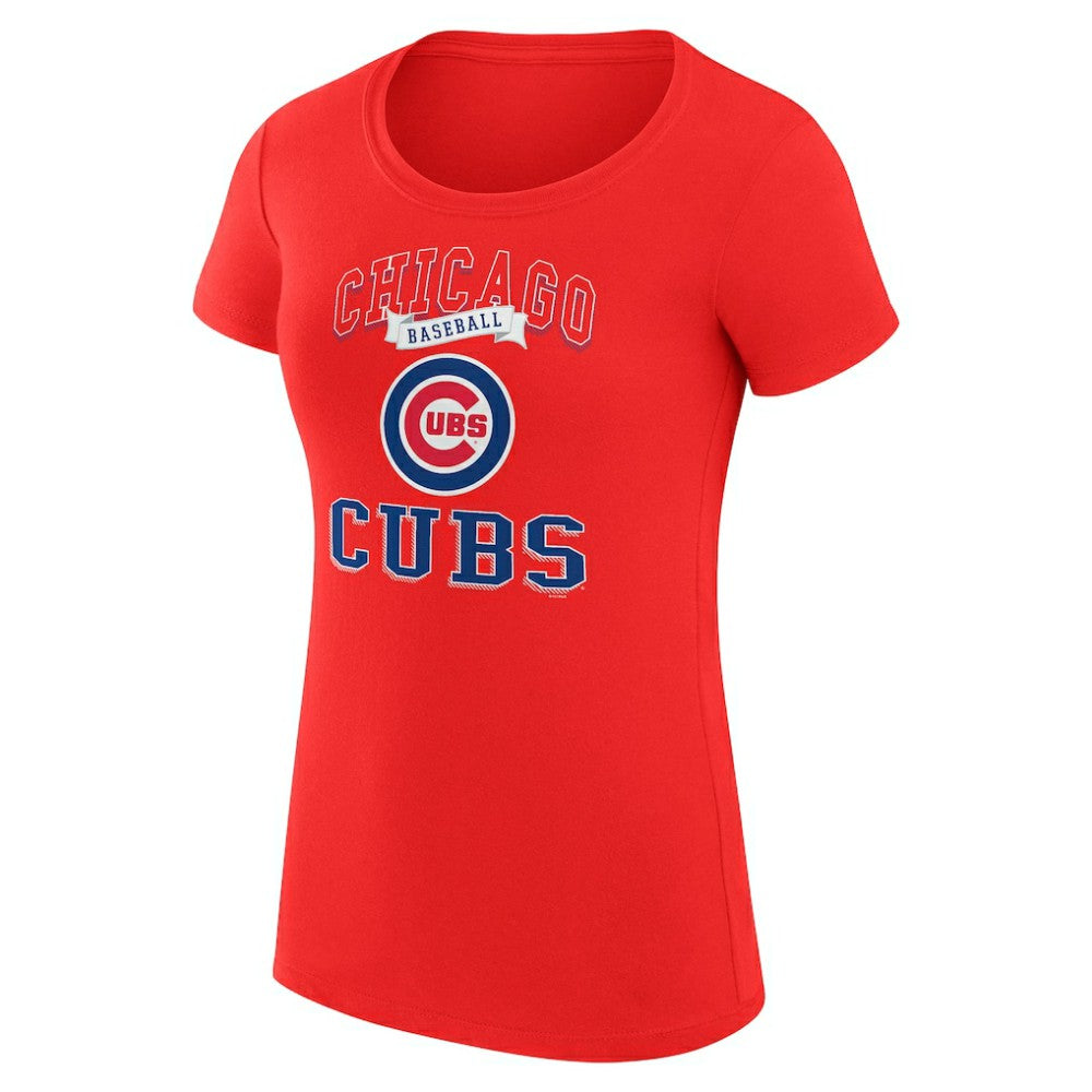 Chicago Cubs G-III 4Her by Carl Banks Women's Super-Slim Fit Lightweight Team Logo Graphic T-Shirt On Sale