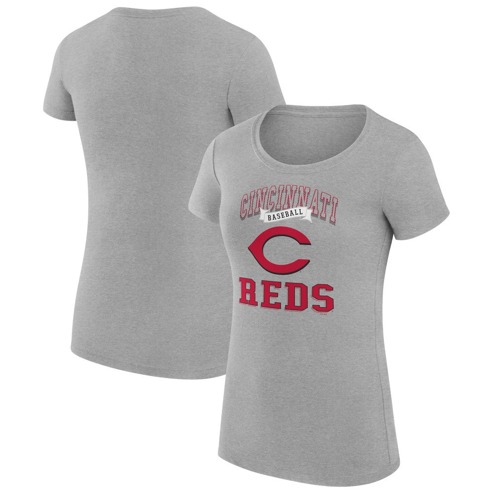 Cincinnati Reds G-III 4Her by Carl Banks Women's Super-Slim Fit Lightweight Team Logo Graphic T-Shirt Lifestyle