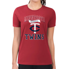 Minnesota Twins G-III 4Her by Carl Banks Women's Super-Slim Fit Lightweight Team Logo Graphic T-Shirt Clearance