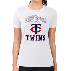 Minnesota Twins G-III 4Her by Carl Banks Women's Super-Slim Fit Lightweight Team Logo Graphic T-Shirt Lifestyle