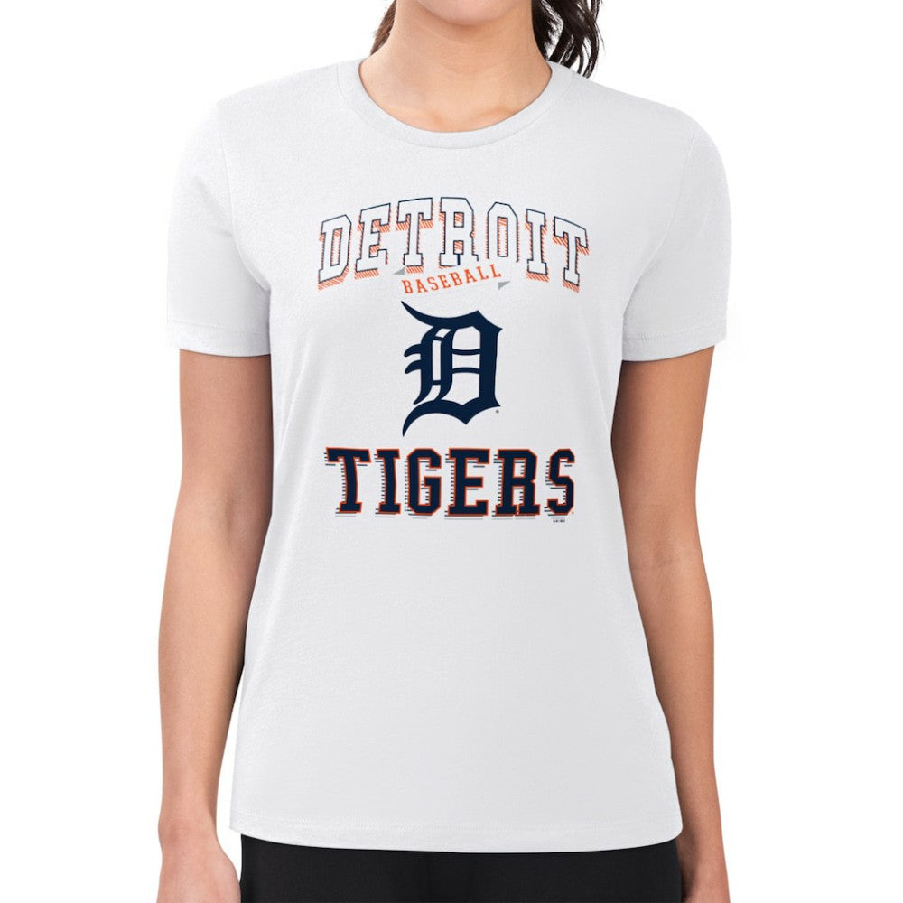 Detroit Tigers G-III 4Her by Carl Banks Women's Super-Slim Fit Lightweight Team Logo Graphic T-Shirt On Sale