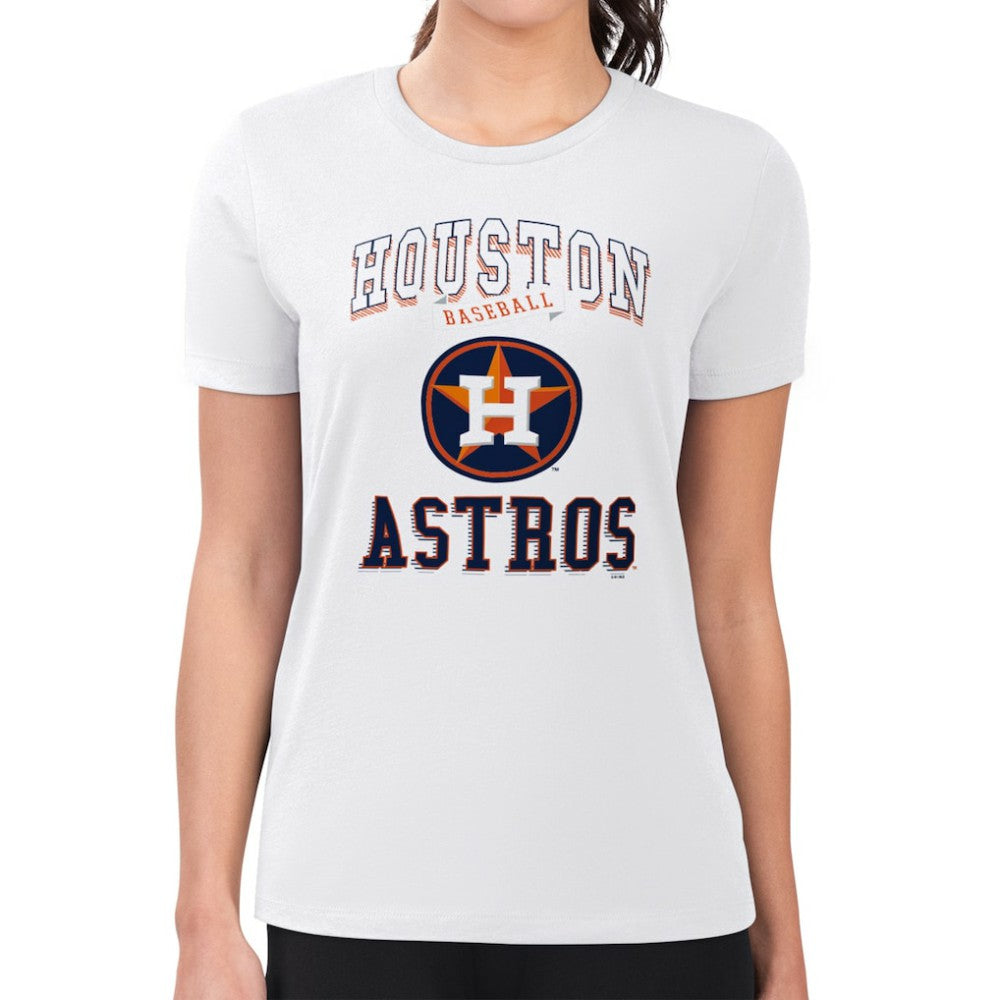 Houston Astros G-III 4Her by Carl Banks Women's Super-Slim Fit Lightweight Team Logo Graphic T-Shirt On Sale