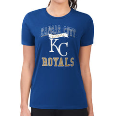 Kansas City Royals G-III 4Her by Carl Banks Women's Super-Slim Fit Lightweight Team Logo Graphic T-Shirt On Sale
