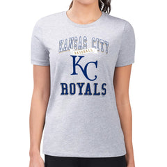 Kansas City Royals G-III 4Her by Carl Banks Women's Super-Slim Fit Lightweight Team Logo Graphic T-Shirt Lifestyle