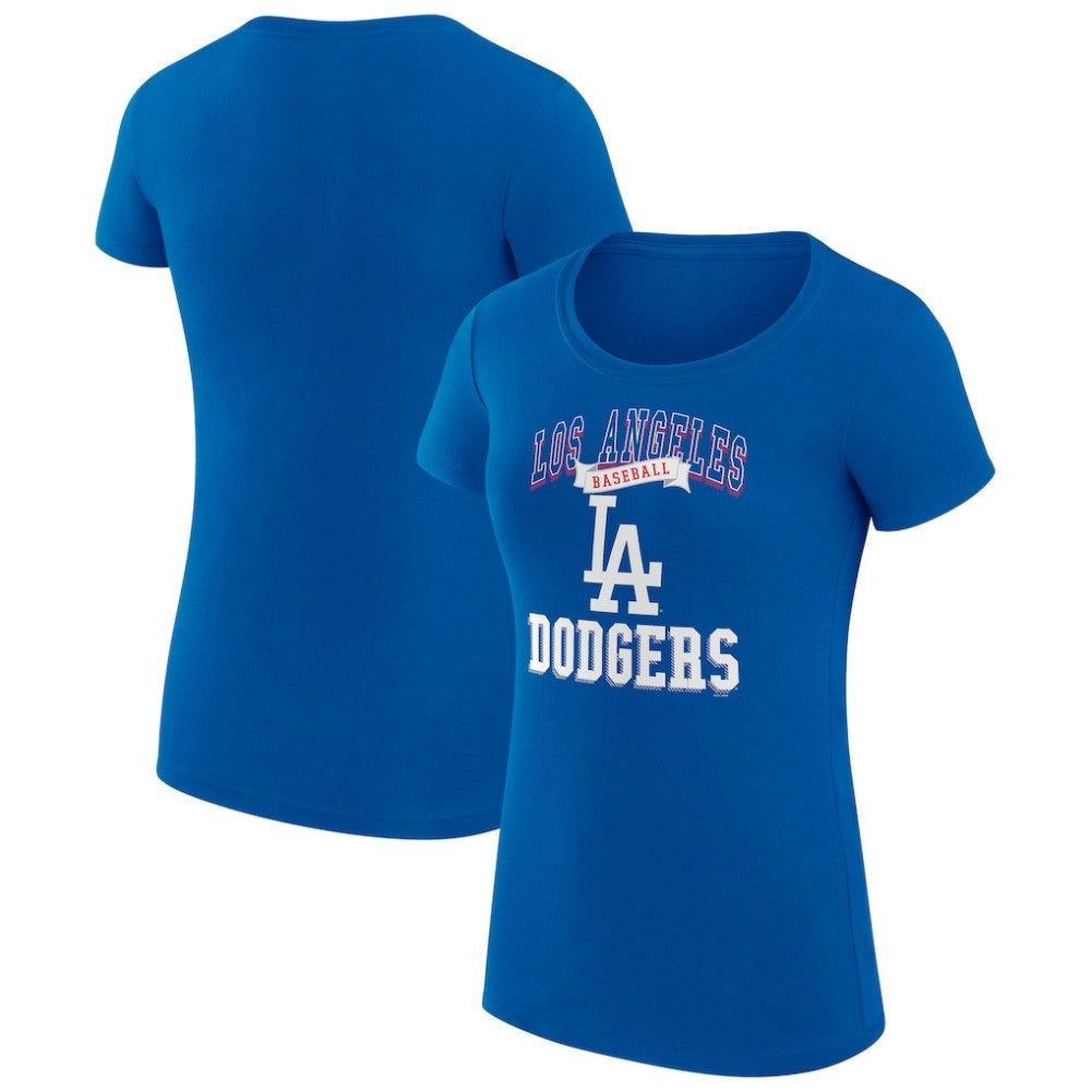 Los Angeles Dodgers G-III 4Her by Carl Banks Women's Super-Slim Fit Lightweight Team Logo Graphic T-Shirt On Sale