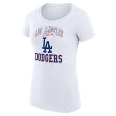 Los Angeles Dodgers G-III 4Her by Carl Banks Women's Super-Slim Fit Lightweight Team Logo Graphic T-Shirt Sale