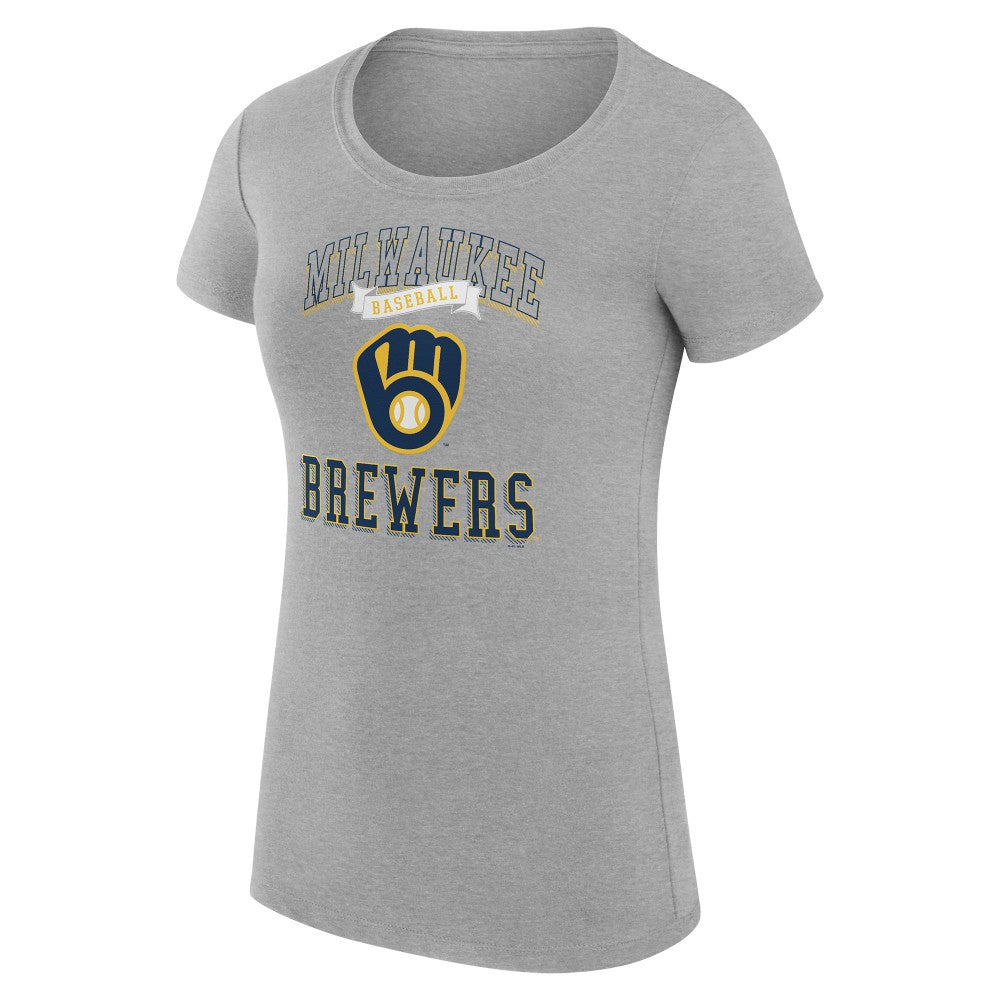 Milwaukee Brewers G-III 4Her by Carl Banks Women's Super-Slim Fit Lightweight Team Logo Graphic T-Shirt Online