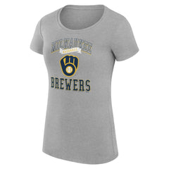 Milwaukee Brewers G-III 4Her by Carl Banks Women's Super-Slim Fit Lightweight Team Logo Graphic T-Shirt Online