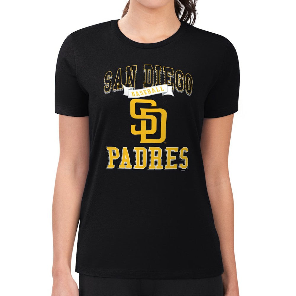 San Diego Padres G-III 4Her by Carl Banks Women's Super-Slim Fit Lightweight Team Logo Graphic T-Shirt Online