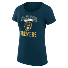 Milwaukee Brewers G-III 4Her by Carl Banks Women's Super-Slim Fit Lightweight Team Logo Graphic T-Shirt Sale