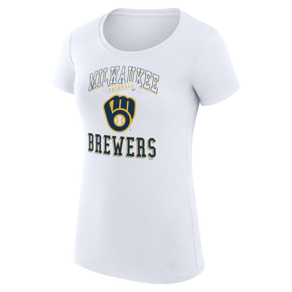 Milwaukee Brewers G-III 4Her by Carl Banks Women's Super-Slim Fit Lightweight Team Logo Graphic T-Shirt for sale