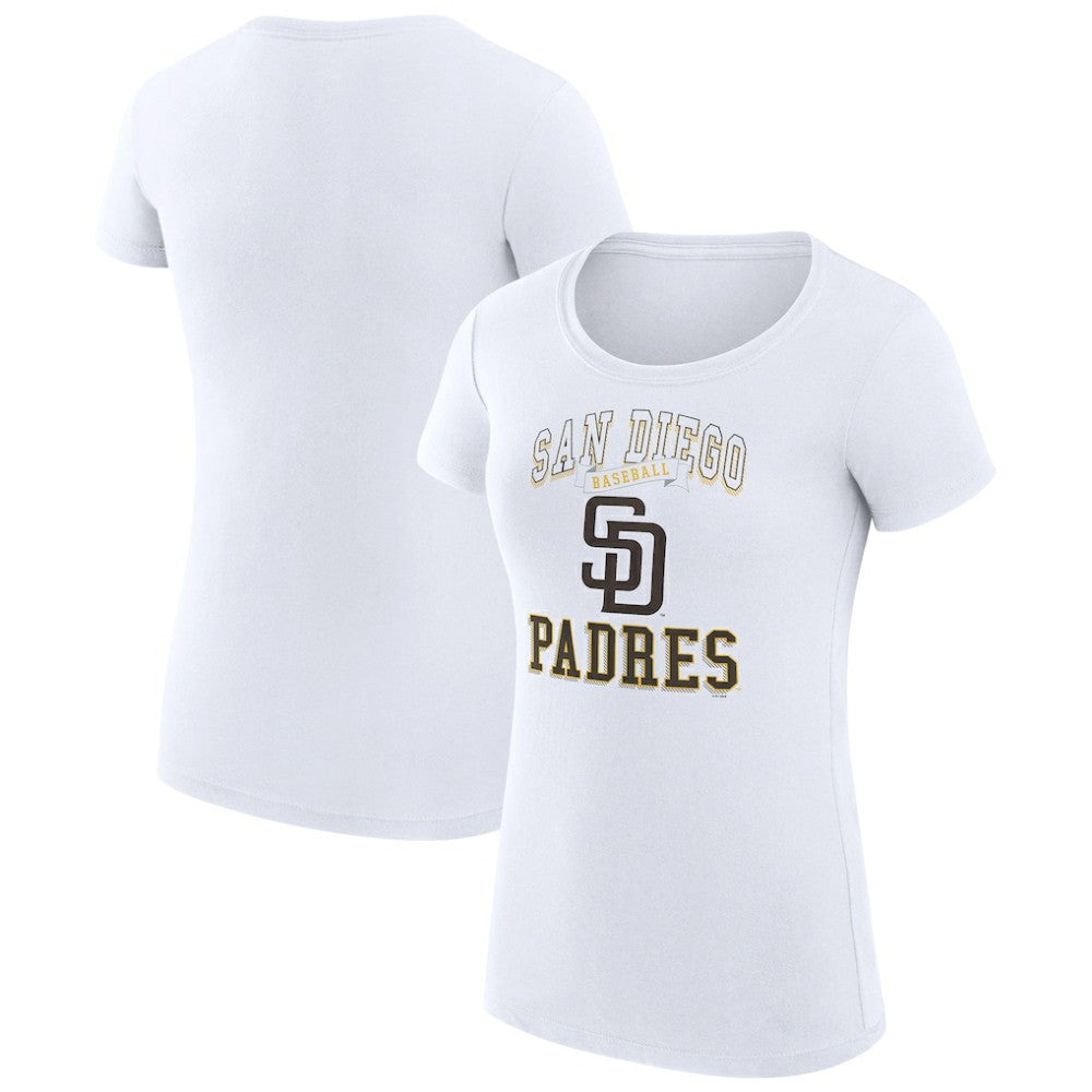 San Diego Padres G-III 4Her by Carl Banks Women's Super-Slim Fit Lightweight Team Logo Graphic T-Shirt On Sale